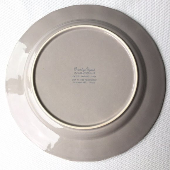Mikasa Country English Dinner Plate Oxford Grey Gray JM750 Japan 10.5" Set of 3 - Picture 8 of 12
